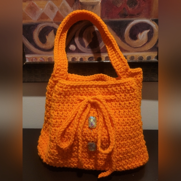 Bags Crochet Drawstring Hand Bag Poshmark